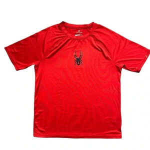 Spyder Boys Rashguard Tee- Red Size Large